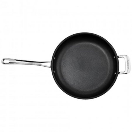 Cuisinart Contour Hard Anodized 12-Inch Open Skillet with Helper Handle,Black