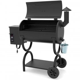 Z GRILLS ZPG-550B 560 sq. in. Wood Pellet Grill and Smoker 8-in-1 BBQ Black