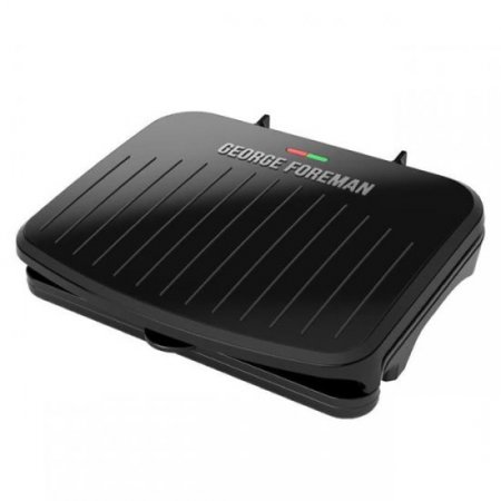 George Foreman 6046844 75 sq. in. Aluminum Nonstick Surface Grill & Panini Press, Black