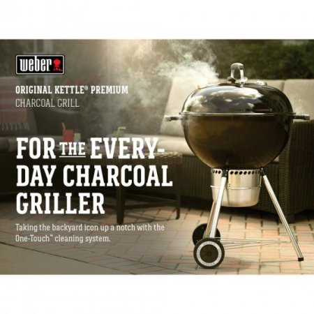 Weber Original Kettle Premium 22" Black Charcoal Grill