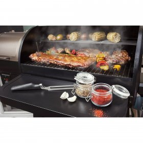 Z GRILLS Wood Pellet Grill & Smoker with Patio Cover, 7 in 1- Grill,700 Cooking Area, Roast, Sear, Bake,Smoke, Braise and BBQ with Electric Digital Controls for Outdoor,Garden