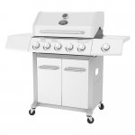 Expert Grill 5 Burner Propane Gas Grill with Side Burner, 62,000 BTUs, 651 Sq. In. Total Cooking Area, Stainless Steel