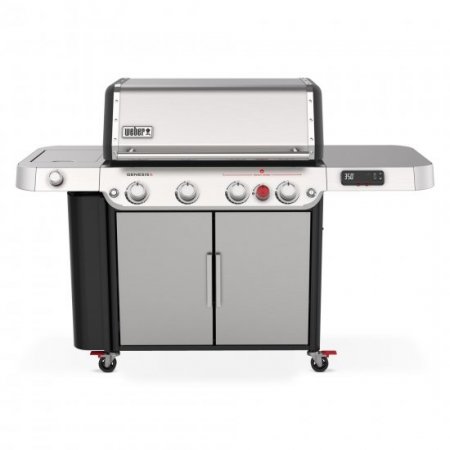 Weber Genesis SPX-435 4-Burner Propane Smart Gas Grill in Stainless Steel with Side Burner