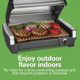 Hamilton Beach Electric Indoor Searing Grill with Removable Nonstick Ceramic Plate, 25363