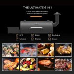 Z GRILLS 550A Smart Wood Fired Pellet Grill 8 in 1 Outdoor BBQ Smoker 590 SQ Inches Cooking Area Barbecue Grilling Black