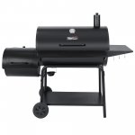 Royal Gourmet CC2036F 36" Charcoal Barrel Grill with Offset Smoker