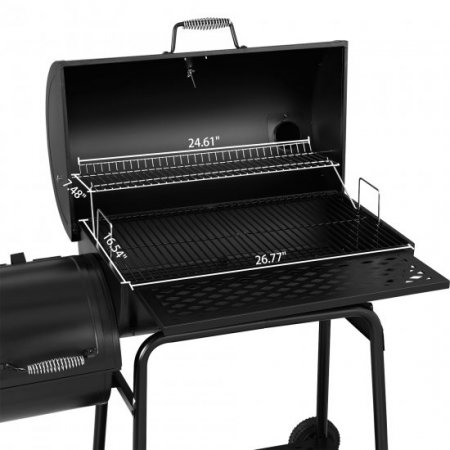 Royal Gourmet CC1830FC 30" Charcoal Grill with Offset Smoker, With Cover