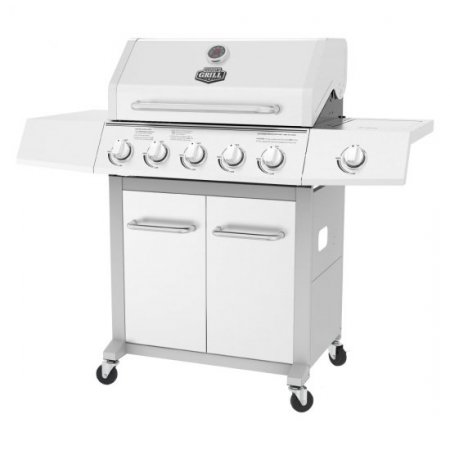 Expert Grill 5 Burner Propane Gas Grill with Side Burner, 62,000 BTUs, 651 Sq. In. Total Cooking Area, Stainless Steel
