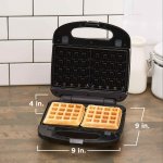 BLACK+DECKER 3-in-1 Morning Meal Station Waffle Maker, Grill, or Sandwich Maker, Black/Silver, WM2000SD