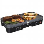 Hamilton Beach (38546) 3 in 1 Electric Smokeless Indoor Grill & Griddle Combo with Removile Plates