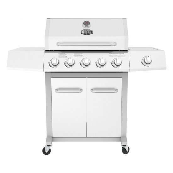 Expert Grill 5 Burner Propane Gas Grill with Side Burner, 62,000 BTUs, 651 Sq. In. Total Cooking Area, Stainless Steel