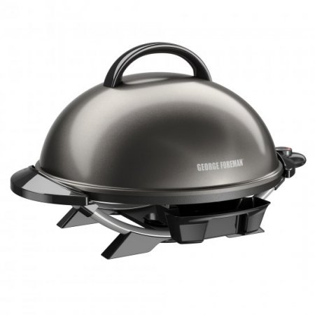 George Foreman 15+ Serving Indoor, Outdoor Electric Grill, Gun Metal, GFO240GM