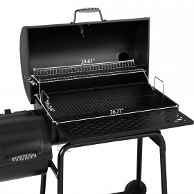 Royal Gourmet 30" CC1830F Charcoal Grill with Offset Smoker