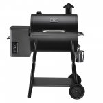 Z GRILLS ZPG-550A 585 sq. in. Wood Pellet Grill and Smoker 8-in-1 BBQ Black