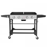 Royal Gourmet 4-Burner GD401 Portable Flat Top Gas Grill and Griddle Combo with Folding Legs