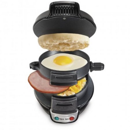 Hamilton Beach 25477 Breakfast Electric Sandwich Maker, Black