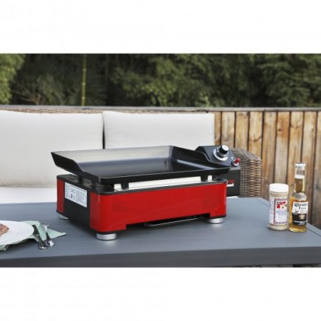 Royal Gourmet PD1202R Portable Table Top Gas Grill Griddle, 12,000-BTU, for Outdoor Cooking while Camping or Tailgating, 17-Inch, Red