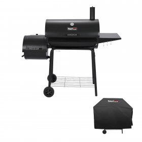 Royal Gourmet 30" CC1830SC Charcoal Grill with Offset Smoker and Cover