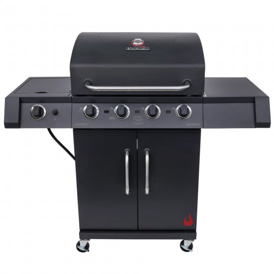 Char-Broil Performance Series Infrared 4-Burner Propane Gas Grill Cabinet with Side Burner, Black