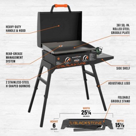 Blackstone Adventure Ready 22" Griddle with Stand and Adapter Hose