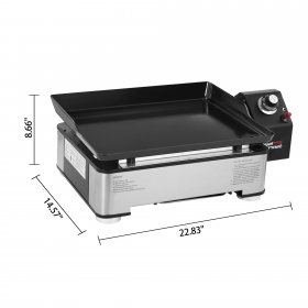 Royal Gourmet PD1202S 18" Portable Table Top Gas Grill Griddle,