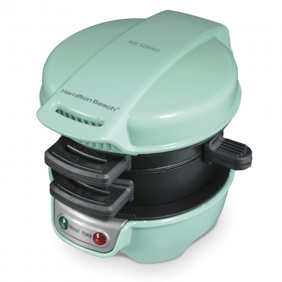 Hamilton Beach Breakfast Sandwich Maker, Mint, 25482