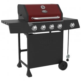Expert Grill 4 Burner with Side Burner Propane Gas Grill in Red