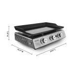 Royal Gourmet PD1301S Portable Tabletop 24" Gas Grill, 3-Burner Griddle, 25500 BTU