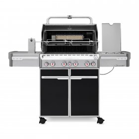 Weber Summit E-470 4-Burner Propane Gas Grill in Black with Built-In Thermometer and Rotisserie