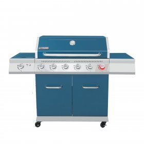 Royal Gourmet GA6402B 6-Burner BBQ Gas Grill with Sear Burner and Side Burner, 74,000 BTU