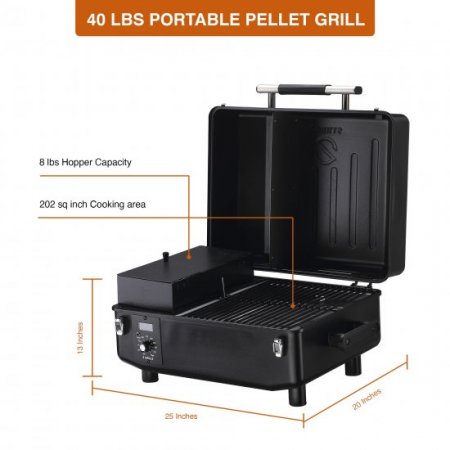 Z GRILLS ZPG-200A Portable Pellet Grill & Electric Smoker Camping BBQ Combo with Auto Temperature Control