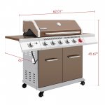 Royal Gourmet 6-Burner GA6402C BBQ Gas Grill with Sear Burner and Side Burner, 74,000 BTU