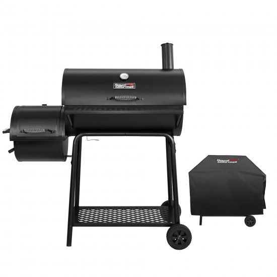 Royal Gourmet CC1830FC 30\" Charcoal Grill with Offset Smoker, With Cover