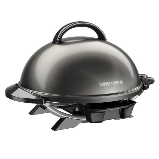 George Foreman 15+ Serving Indoor, Outdoor Electric Grill, Gun Metal, GFO240GM