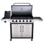 Char-Broil Performance Series 6-burner Liquid Propane Gas Grill with Side Burner, Black & Stainless