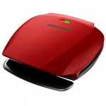 George Foreman 5 Serving Nonstick Grill and Panini in Red with Drip Pan