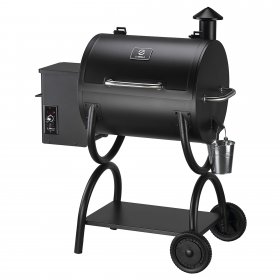 Z GRILLS ZPG-550A 585 sq. in. Wood Pellet Grill and Smoker 8-in-1 BBQ Black