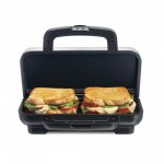 Proctor Silex Deluxe Sandwich Maker, Nonstick Plates, 700 Watts, Stainless Steel and Black, 25415PS