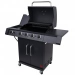 Char-Broil Performance Series Infrared 4-Burner Propane Gas Grill Cabinet with Side Burner, Black