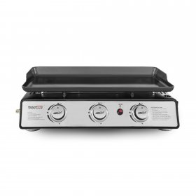 Royal Gourmet PD1301S Portable Tabletop 24" Gas Grill, 3-Burner Griddle, 25500 BTU