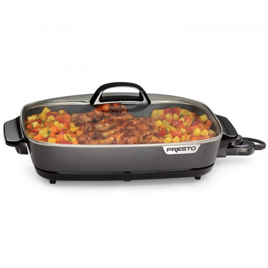 Presto 16-inch Electric Slimline Skillet with Glass Cover 06858