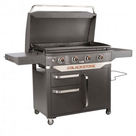 Blackstone ProSeries 4 Burner Steel 36" Propane Griddle with Cabinet