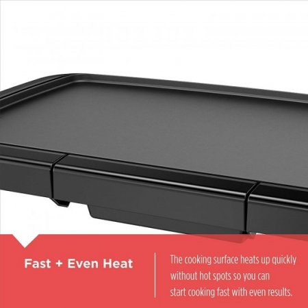 BLACK+DECKER Family-Sized Electric Griddle with Drip Tray, GD2011B