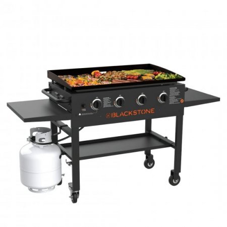 Blackstone 4-Burner 36" Griddle Cooking Station with Side Shelves