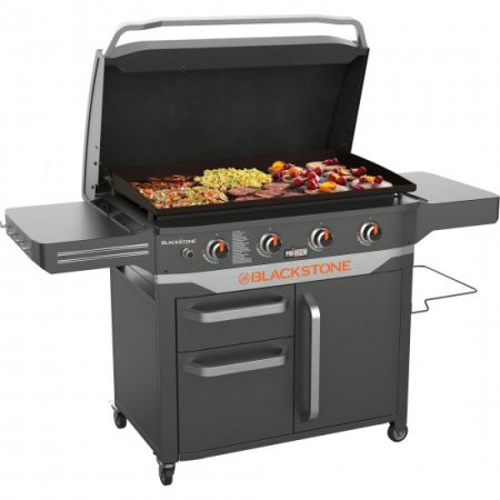 Blackstone ProSeries 4 Burner Steel 36" Propane Griddle with Cabinet