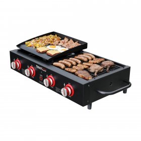 Royal Gourmet 4-Burner GD4002T Portable Gas Grill and Griddle Combo, 40000 BTU