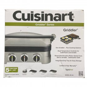 Cuisinart 5-1 Function Contact Counter-top Grill Panini Press Griddler Gourmet