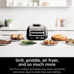 Restored Ninja IG651 Foodi Smart XL Pro 7in1 Indoor Grill/Griddle Combo, with Griddle, Air Fry, Dehydrate & More, Pro Power Grate, Flat Top Griddle, Crisper, Smart Thermometer, Black ()