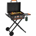 Blackstone On The Go 2-Burner 22" Scissor Cart Griddle with Hood