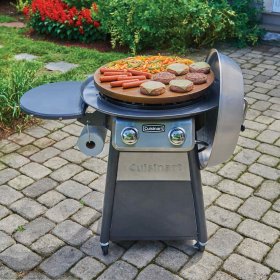 Cuisinart 22-In. Diameter Deluxe Outdoor Griddle Cooking Center with 1 Folding Prep Table and Paper Towel Holder